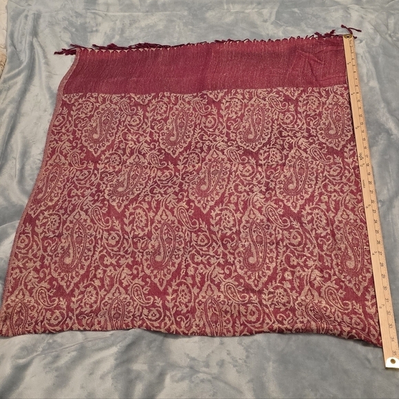 Accessories - Red & Shimmering Gold Wrap, Light Weight (1105)
